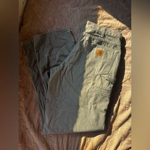 Men’s Carhartt Work Pants Sage Green 100% Cotton Like New
